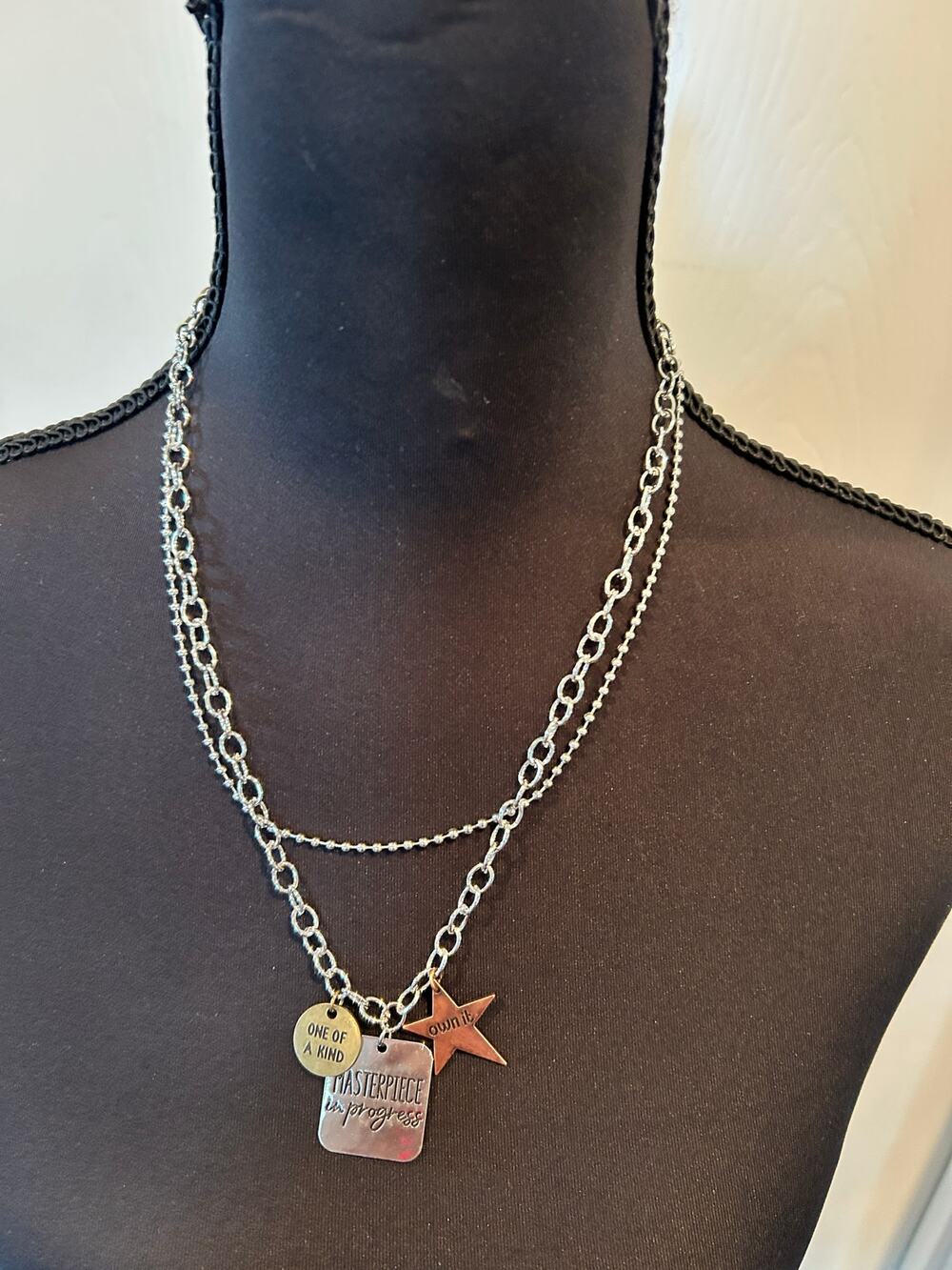 Paparazzi Masterpiece In Progress Multi Layered Charm Necklace